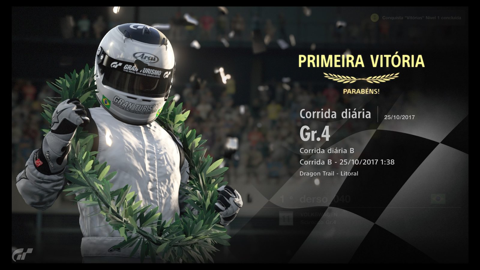 A primeira vitória online no GT Sport do PS4