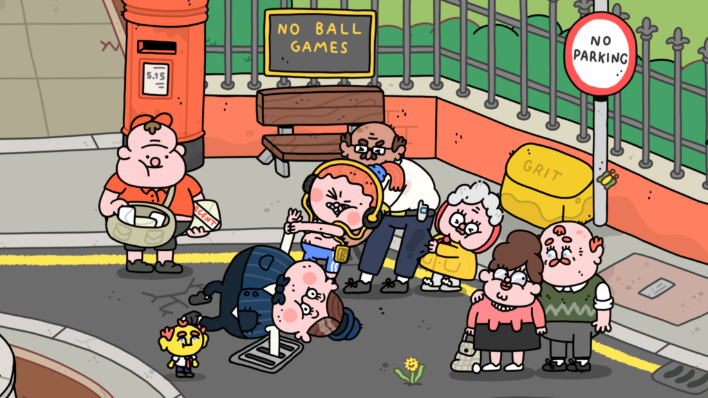 tgyh-screenshot-04-town-centre-tugging-1024x576 Análise Thank Goodness You’re Here – Uma comédia britânica em forma de jogo